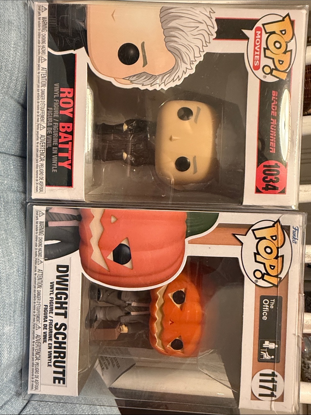 Funko Pop! Orange Dwight Schrute & Roy Batty Duo